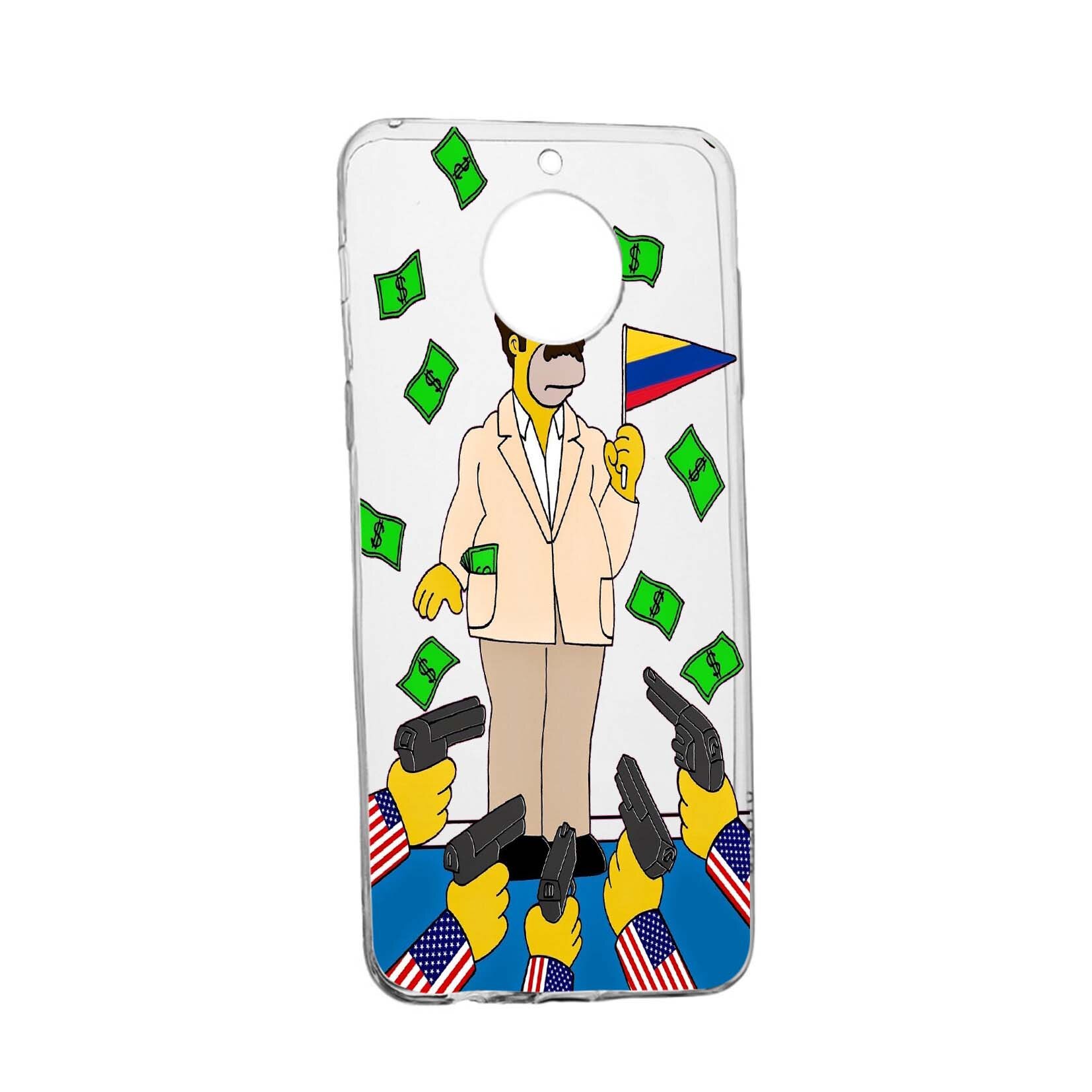 Husa de protectie Narcos Simpson, Movie pentru Motorola MOTO G6 PLUS, rezistenta la uzura, anti-alunecare, din silicon Premium, 439