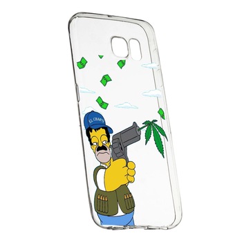 Husa de protectie Narcos Simpson, Movie pentru Samsung Galaxy S7, rezistenta la uzura, anti-alunecare, din silicon Premium, 441 Husa de protectie Narcos Simpson, Movie pentru Samsung Galaxy S7, rezistenta la uzura, anti-alunecare, din silicon Premium, 441