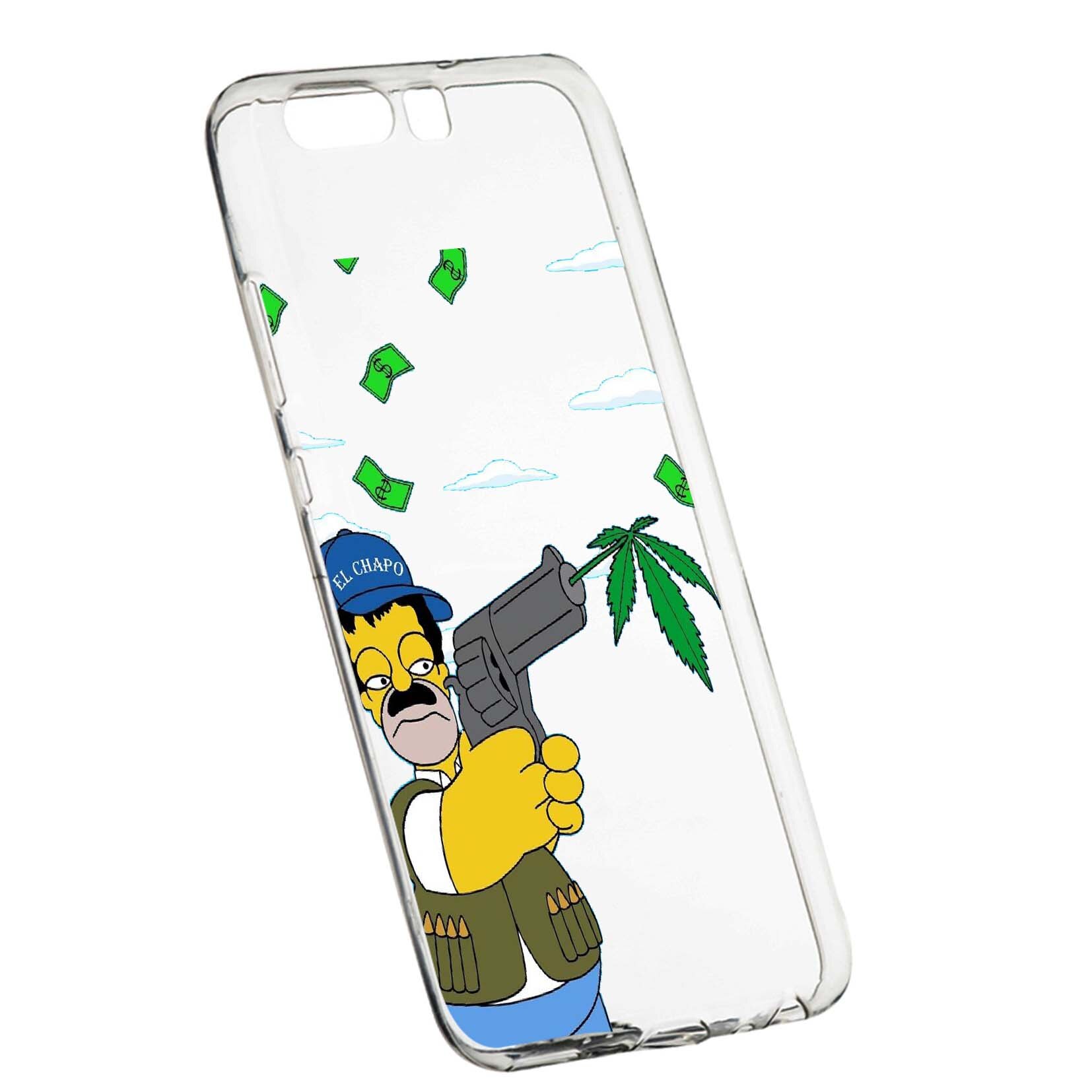 Husa de protectie Narcos Simpson, Movie pentru Huawei Honor 9, rezistenta la uzura, anti-alunecare, din silicon Premium, 441