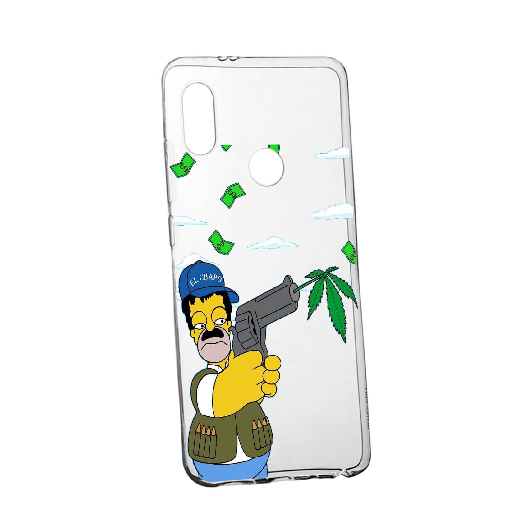Husa de protectie Narcos Simpson, Movie pentru Huawei Y6 2019, rezistenta la uzura, anti-alunecare, din silicon Premium, 441