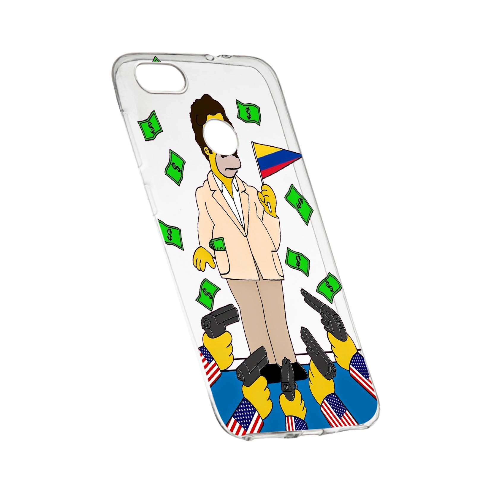 Husa de protectie Narcos Simpson, Movie pentru Huawei P9 Lite Mini / Y6 pro 2017, rezistenta la uzura, anti-alunecare, din silicon Premium, 439