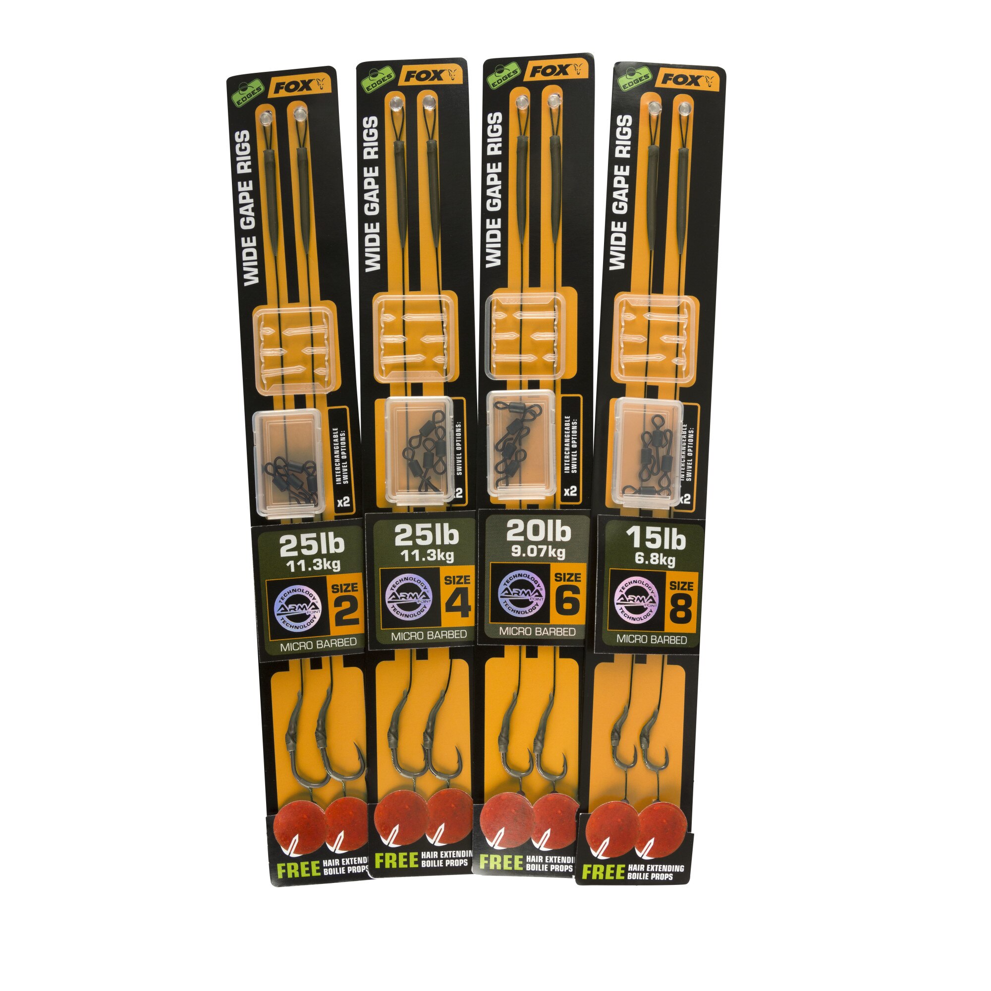 Set 2 carlige legate Armapoint Wide gape rigs green sz 6