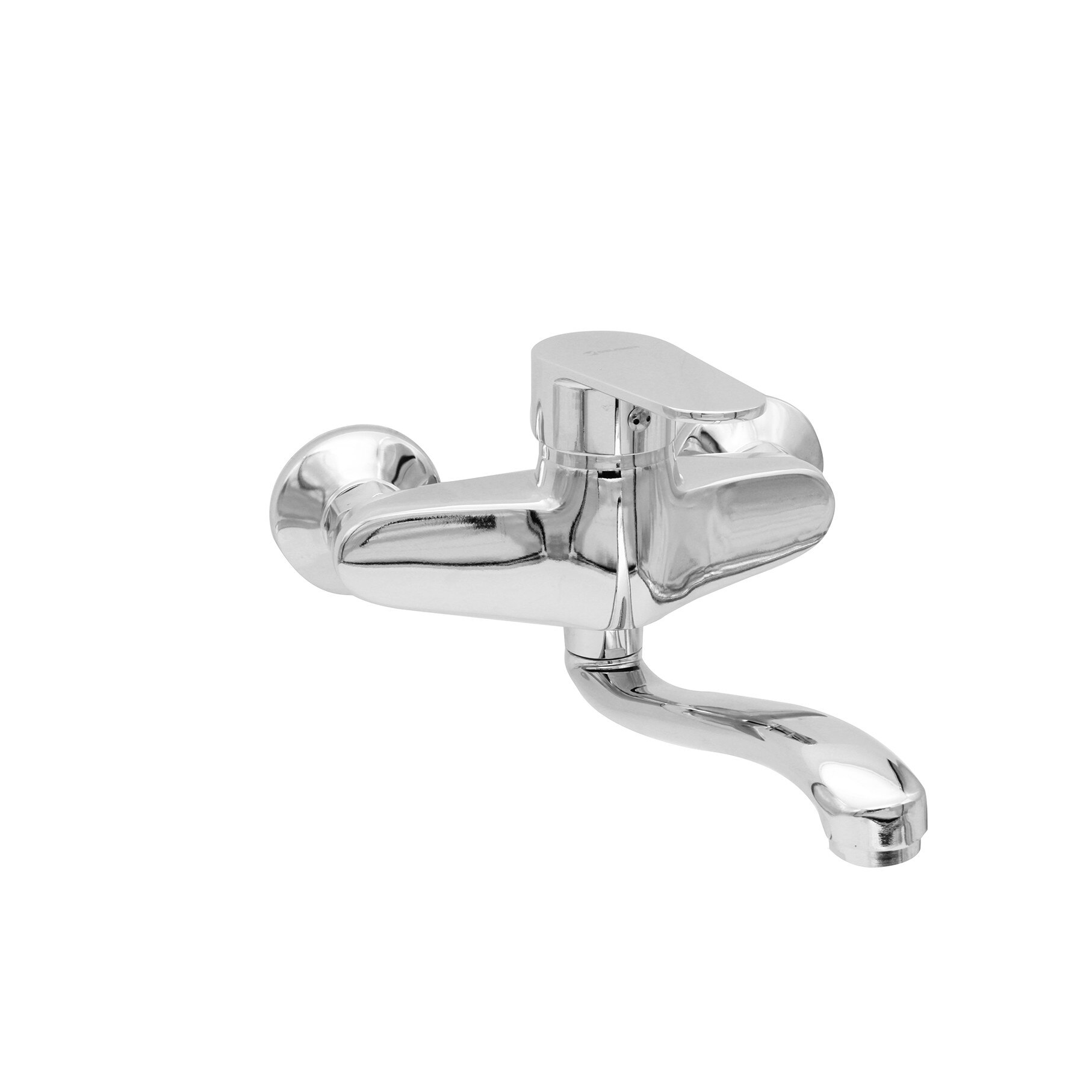 Baterie de perete cu teava mobila, lunga, Gelamor, 2085, alama, crom