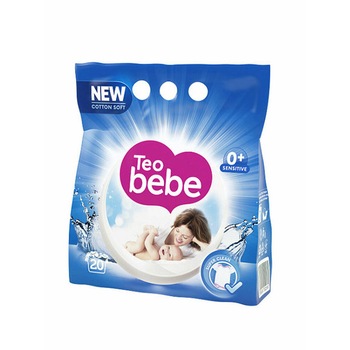 Detergent Pudra Teo Bebe Aloe Vera/Cotton Blue automat 1.5KG, 20 spalari Detergent Pudra Teo Bebe Aloe Vera/Cotton Blue automat 1.5KG, 20 spalari