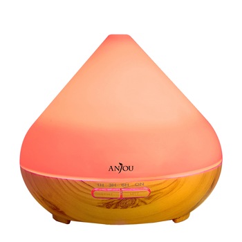 Difuzor aroma terapie Anjou TT-AD001 cu LED 7 culori, auto oprire, Stejar deschis Difuzor aroma terapie Anjou TT-AD001 cu LED 7 culori, auto oprire, Stejar deschis