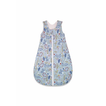 Sac de dormit, KidsDecor, vara 0.5 tog Circul Animalelor bleu 60 cm Sac de dormit, KidsDecor, vara 0.5 tog Circul Animalelor bleu 60 cm