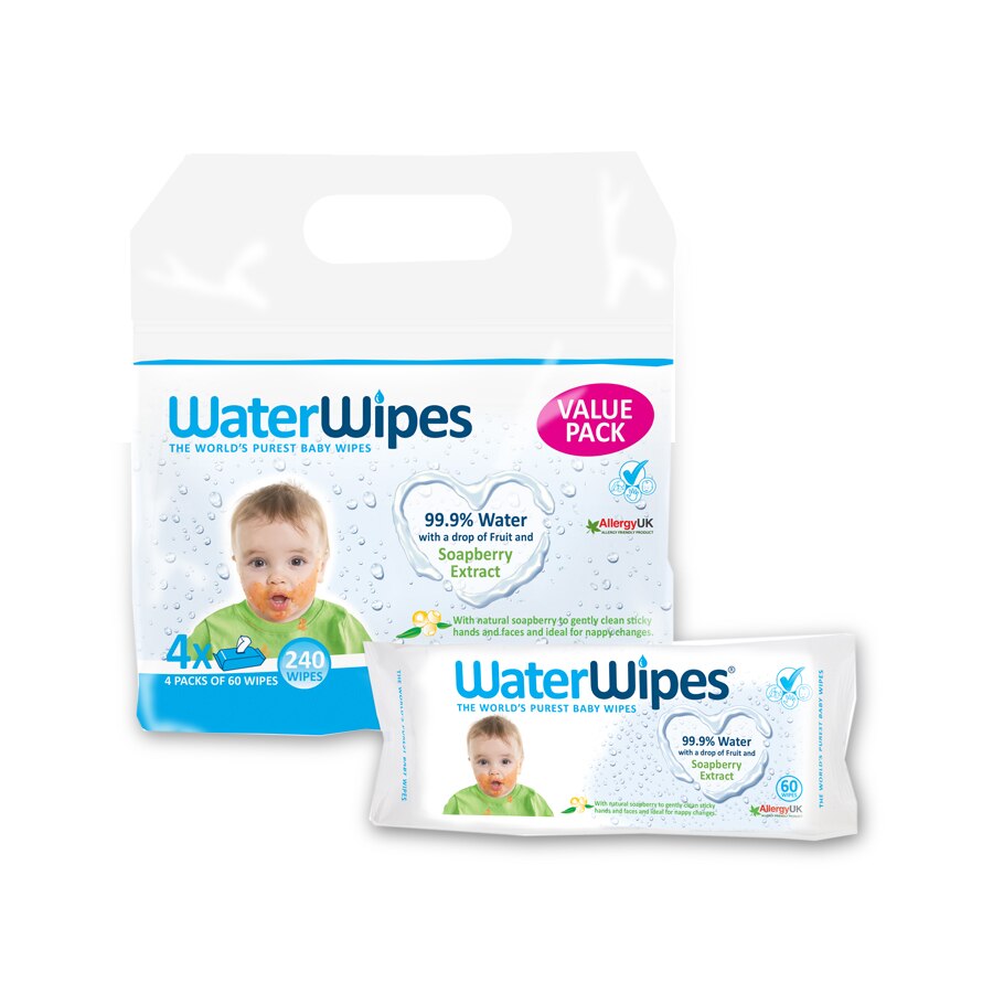 WaterWipes Soapberry Törlőkendő Value Pack (4x60db) eMAG.hu