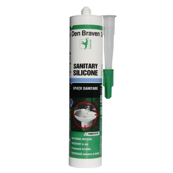 Silicon sanitar Den Braven, 280 ml, transparent, 12002212 Silicon sanitar Den Braven, 280 ml, transparent, 12002212