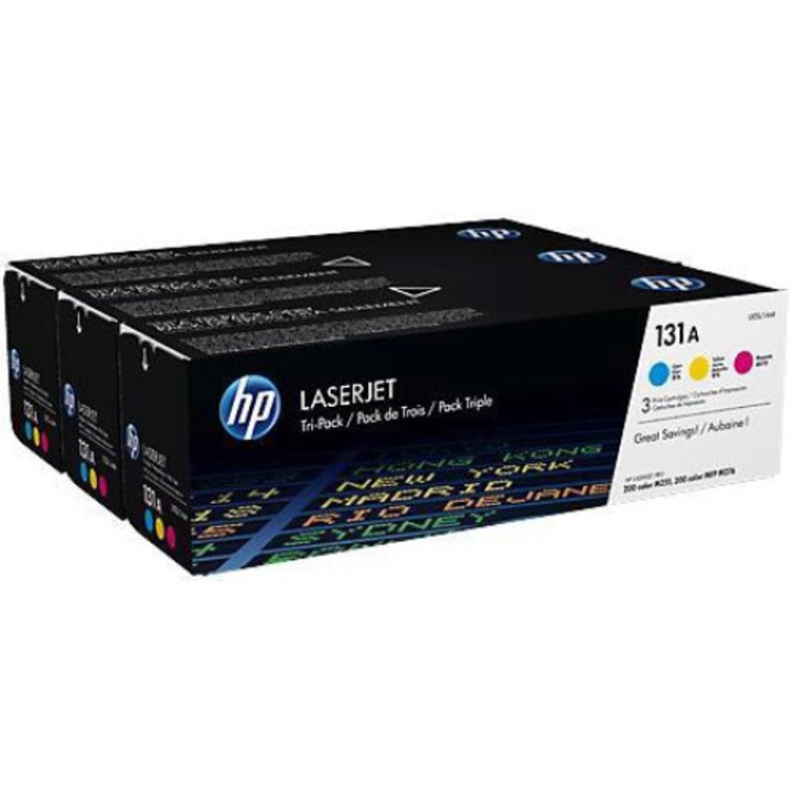 Pachet cartuse toner HP U0SL1AM (131A) cyan magenta galben 1800 pagini