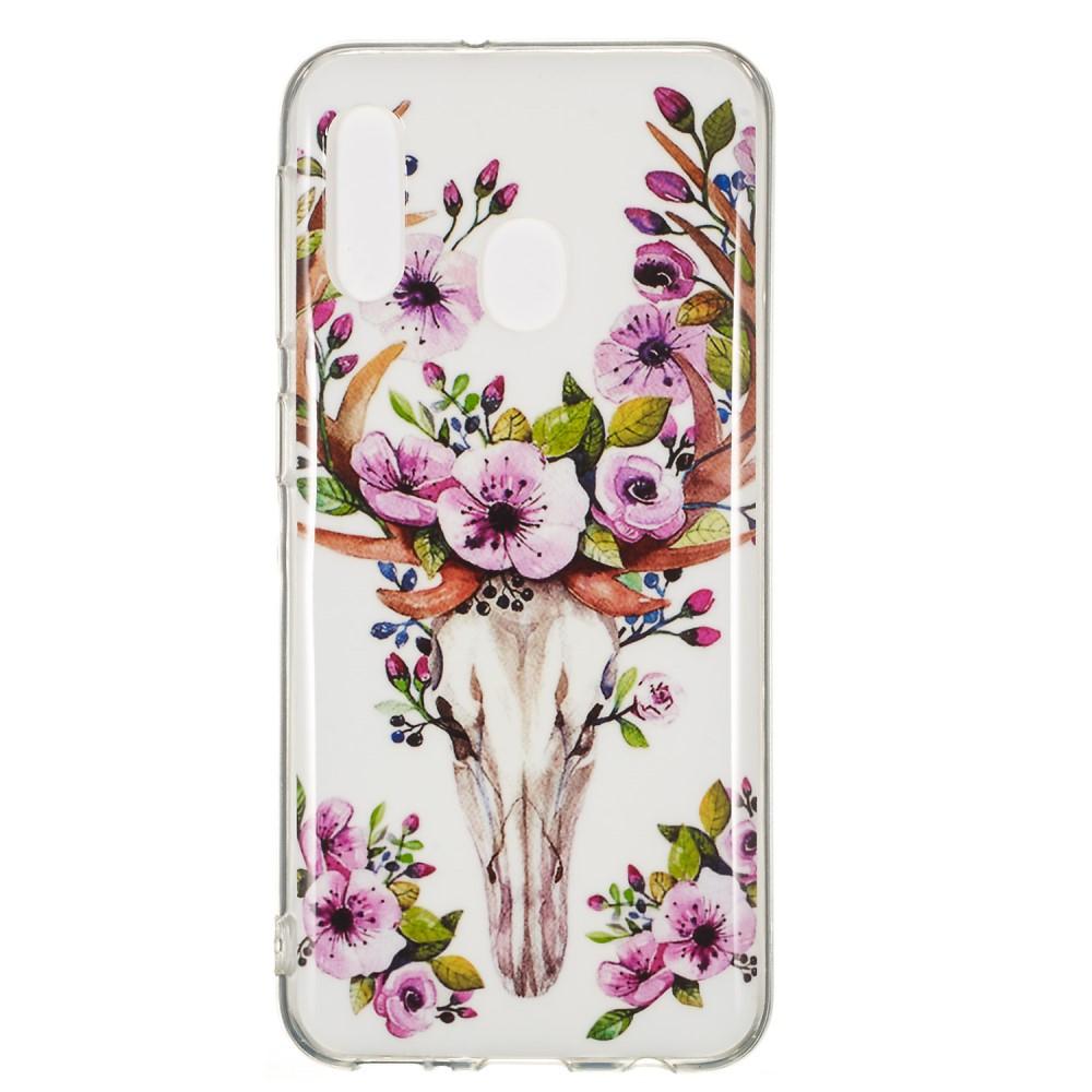 Husa Samsung Galaxy A20e Model Skull Flower, Fosforescent, Antisoc, Viceversa Multicolor