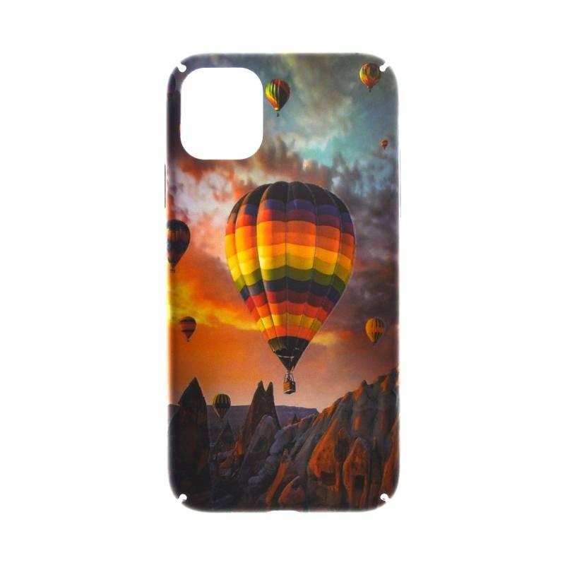 Husa Apple iPhone 11 model Hot Air Balloon, Fosforescent, Plastic, Aspect cauciucat, Antisoc, Viceversa Multicolor