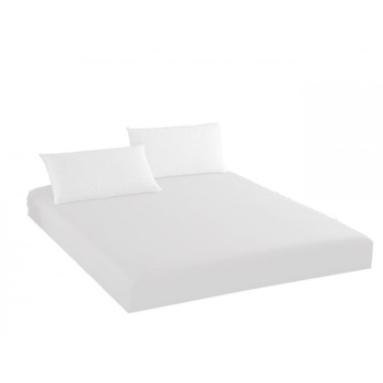Husa de pat cu elastic Ralex Pucioasa, Alb, 100x200 cm + 1 fata de perna 50x70 cm Husa de pat cu elastic Ralex Pucioasa, Alb, 100x200 cm + 1 fata de perna 50x70 cm