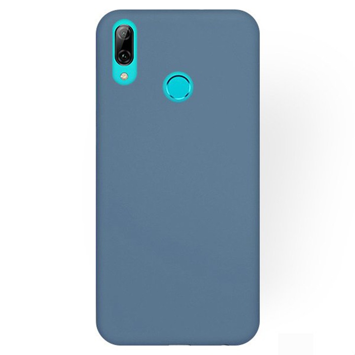 Soft Liquid Silicone Case за Huawei P Smart 2019, изработен от еластичен и ултра тънък силикон, Сиво Син