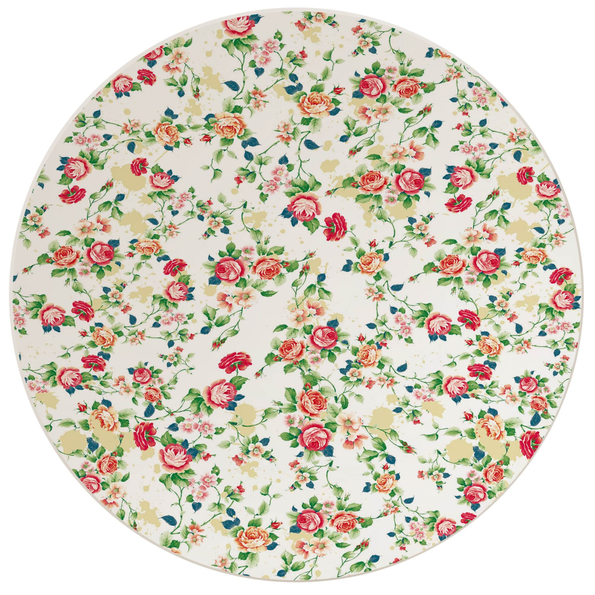 Set farfurii din fibra de bambus , Grunberg ,BM012 FLORI ,20X20X1.70 cm