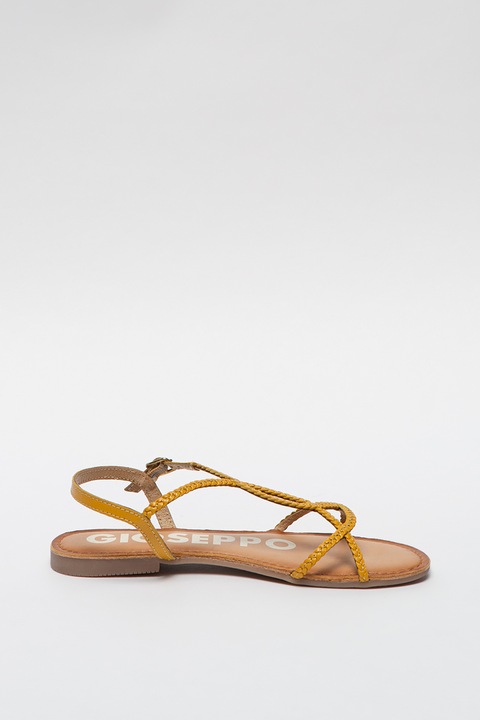Gioseppo, Sandale de piele Ossian, Galben mustar, 39