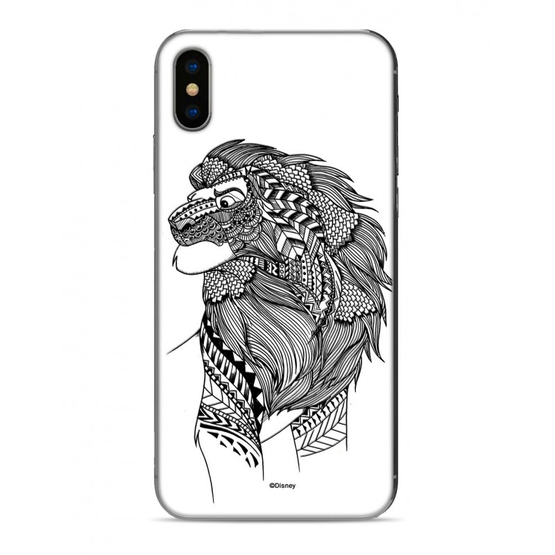 Husa Capac TPU / Glass, SIMBA & FRIENDS 006, Apple iPhone XS cu Licenta, Blister