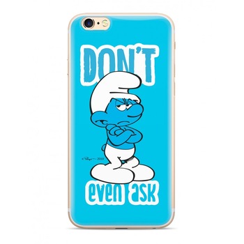 Husa Capac TPU / Glass, THE SMURFS 016, Apple iPhone X cu Licenta, Blister Husa Capac TPU / Glass, THE SMURFS 016, Apple iPhone X cu Licenta, Blister