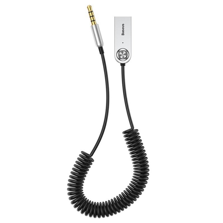 Baseus USB Wireless Adapter Cable BA01 - безжичен USB към 3.5 мм кабел с блутут функционалност, Сребърен