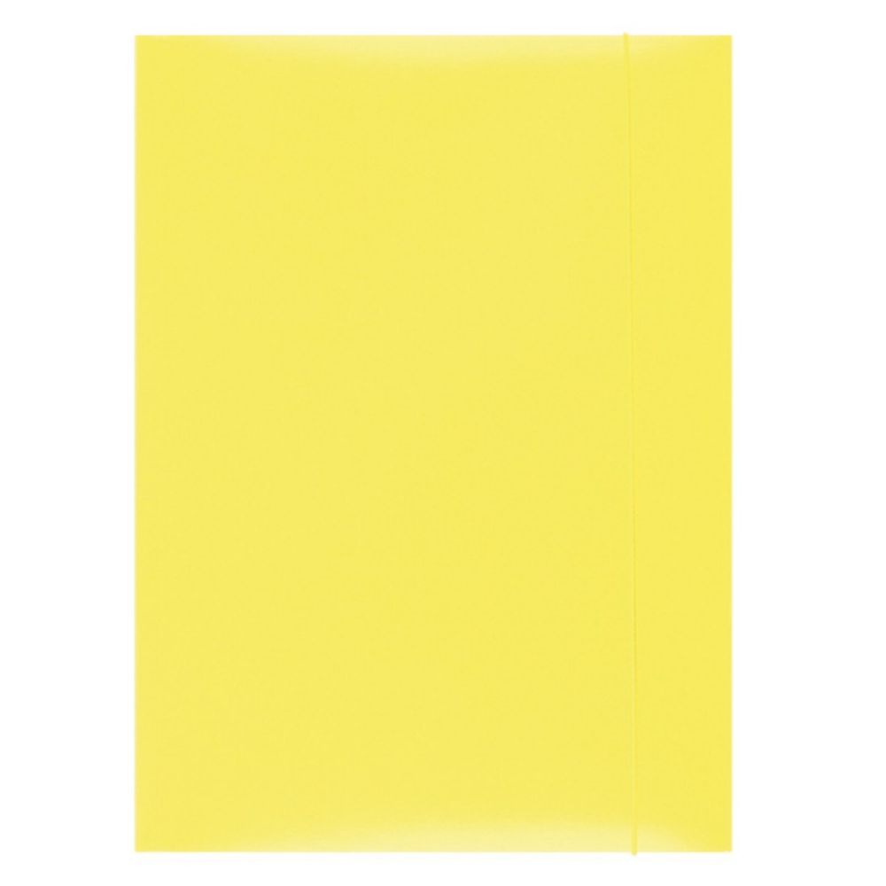 Set 50 Mape cu Elastic A4 OFFICE Products din Carton Plastifiat 300 g/m², Culoare Galbena