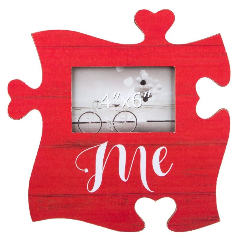 Rama foto Zola®, forma puzzle cu text Me, 15x10 cm