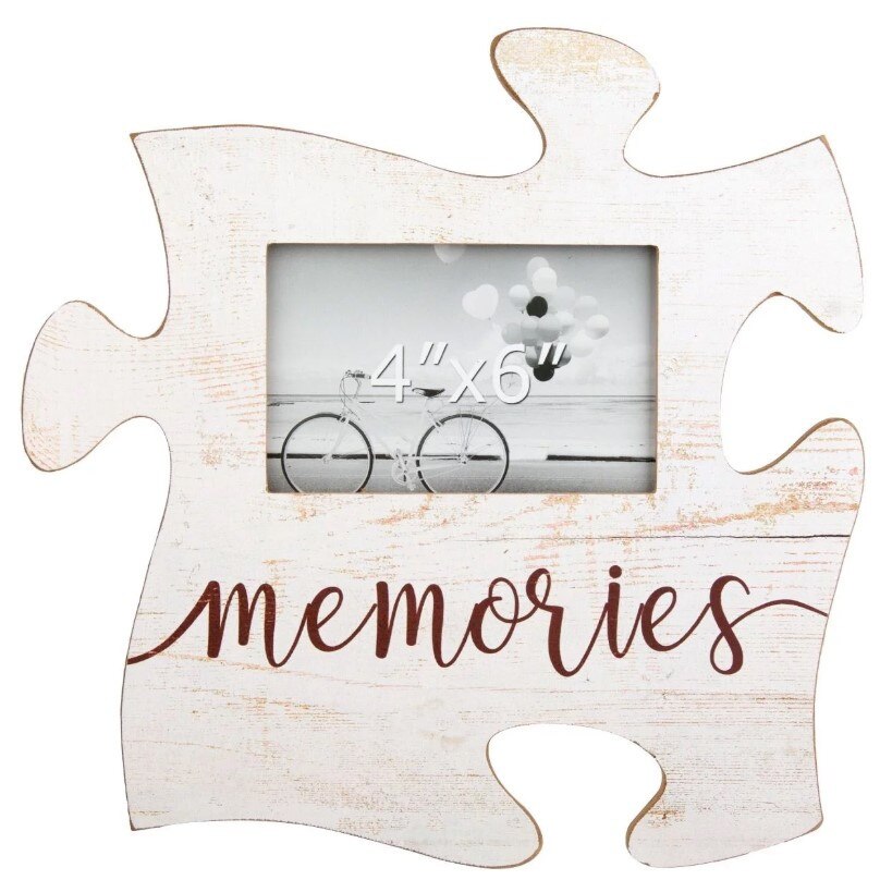 Rama foto Zola®, forma puzzle cu text memories, 15x10 cm