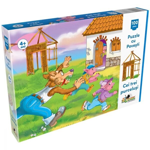 Puzzle 100 piese Cei Trei Purcelusi