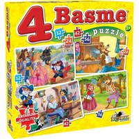 Puzzle 4 Basme Mari 134 piese ,Capra cu 3 Iezi,Cei 3 Purcelusi,Scufita Rosie,Pinocchio