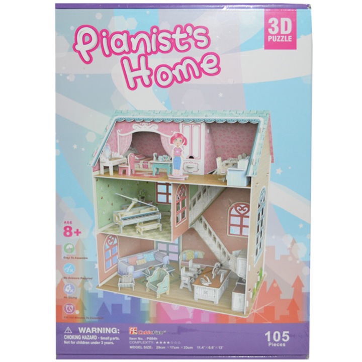 Nagy 3D-s kirakós Ház 105 darabos