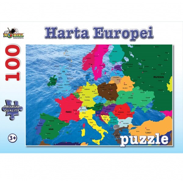Puzzle 100 piese Harta Europei