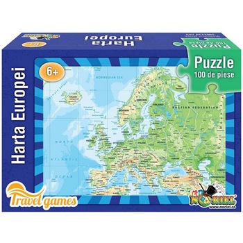 Puzzle 100 piese Harta Europei Travel Size Puzzle 100 piese Harta Europei Travel Size
