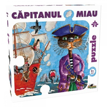 Puzzle 54 piese Capitanul Miau Puzzle 54 piese Capitanul Miau