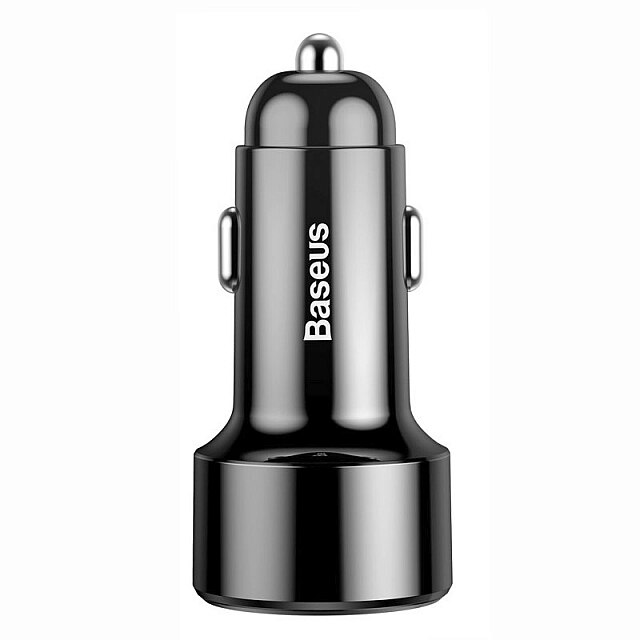 Incarcator auto BASEUS 2xUSB incarcare rapida 3.0 4.0 Negru