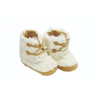 Ghetute fetite blanita, spieler, 0-6 luni, 11 cm, alb/maro