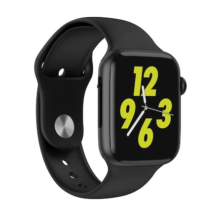 Ceas SmartWatch LikeSmartFiT Win+, Full Touch, 1.54" IPS Oled HD Display, Apelare Bluetooth, EKG, Notificari, Monitorizare Ritm Cardiac, Pedometru, Control Camera, Silicon Black