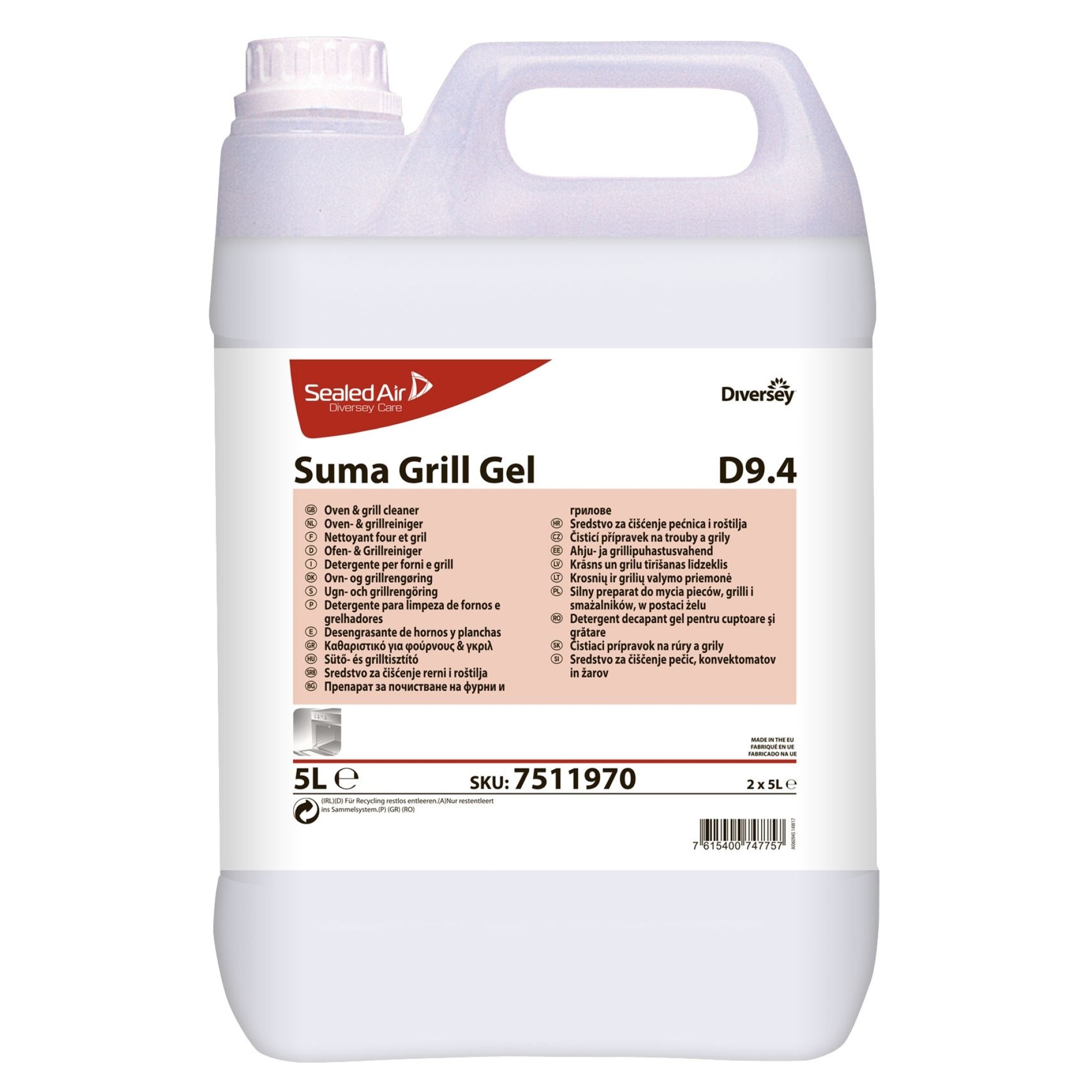 Detergent plite si gratare, gel Suma Grill Gel D9.4 5L