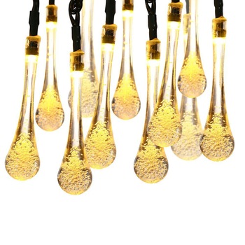 Lumina solara CYTHERIA in forma de picatura de 6,5 M, 30 LED-uri, alb cald Lumina solara CYTHERIA in forma de picatura de 6,5 M, 30 LED-uri, alb cald