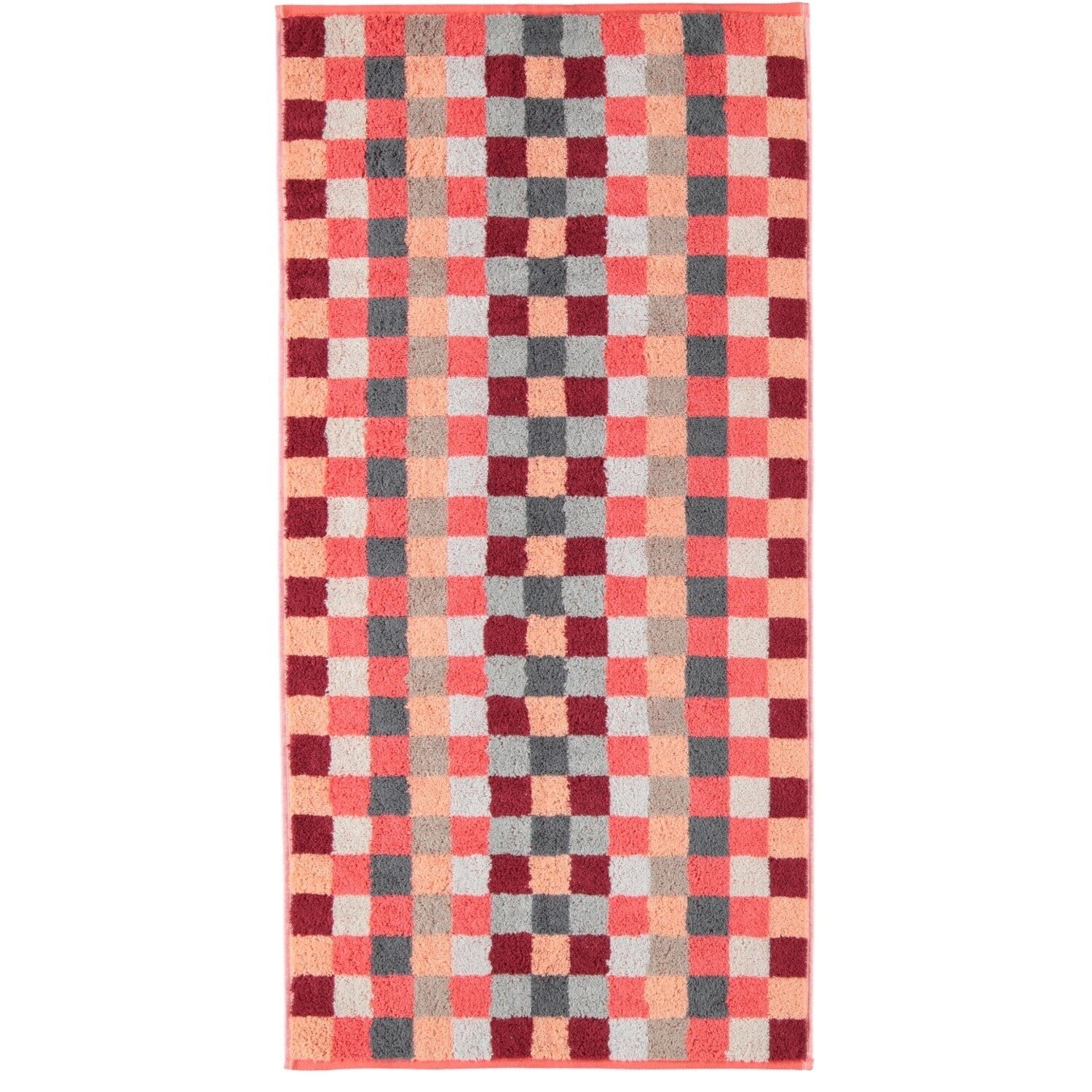Prosop baie Cawo Unique Karo 50x100 cm coral
