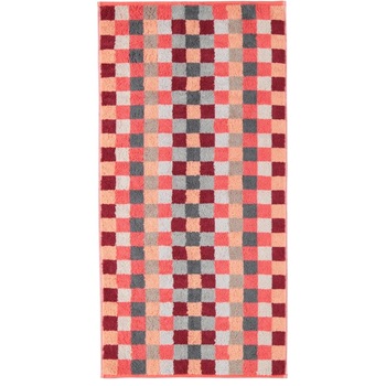 Prosop baie Cawo Unique Karo 50x100 cm coral Prosop baie Cawo Unique Karo 50x100 cm coral