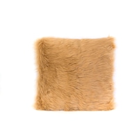 Fata de perna decorativa blanita artificiala Crem Caramel 40/40 cm