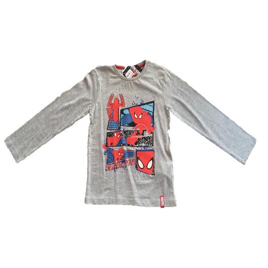 Bluza cu maneca lunga, Marvel, Spider-Man, Galben, Gri