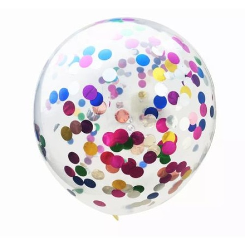 Set 5 baloane confetti, 25 cm