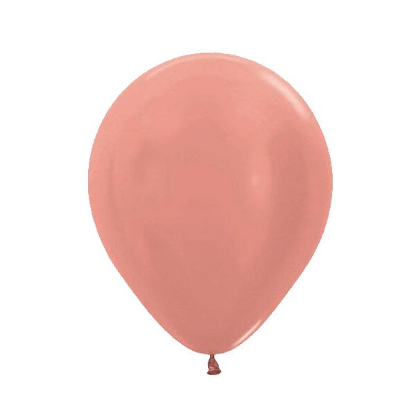 Set 100 baloane latex 30 cm rosegold