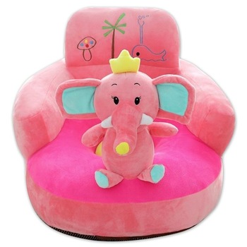Fotoliu pentru bebe din plus moale si catifelat, cu spatar - Regina Elefantica Krista® Fotoliu pentru bebe din plus moale si catifelat, cu spatar - Regina Elefantica Krista®