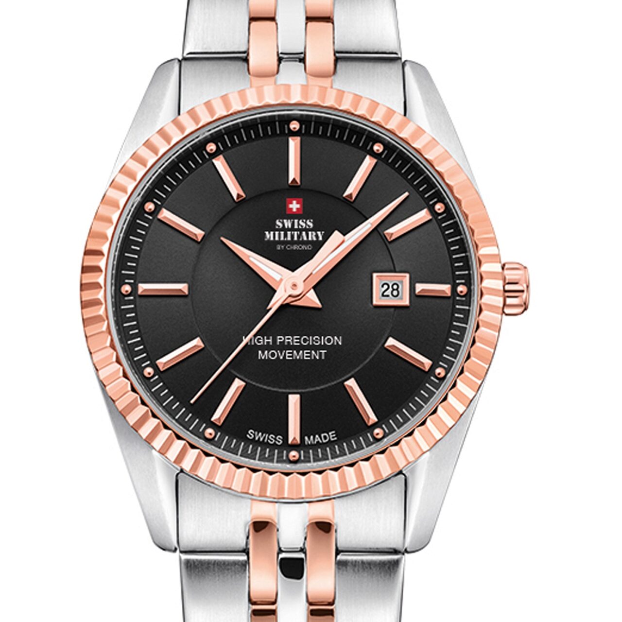 Ceas de dama Swiss Military SM34066.06, 30mm, 5ATM, Argintiu