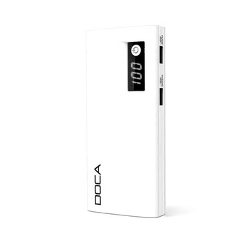 Baterie externa, Doca, 13000 mAh, Alb, 138 x 62 x 22 mm Baterie externa, Doca, 13000 mAh, Alb, 138 x 62 x 22 mm
