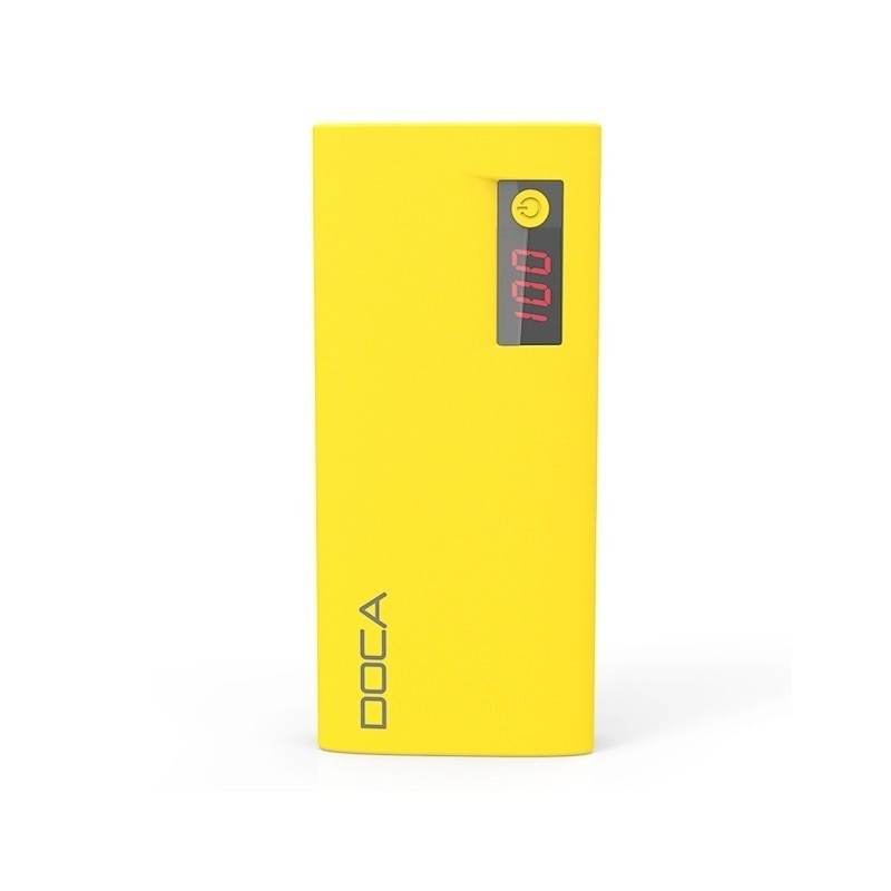 Baterie externa, Doca, 13000 mAh, Galben, 138 x 62 x 22 mm