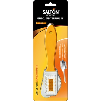 Perie pentru curatare piele intoarsa si nubuk cu efect triplu, Salton Perie pentru curatare piele intoarsa si nubuk cu efect triplu, Salton