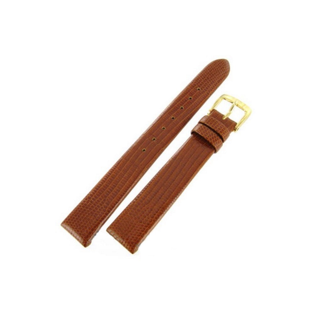 Curea de ceas Di-Modell Java 1320-11182, 18mm, Maro auriu, catarama argintie