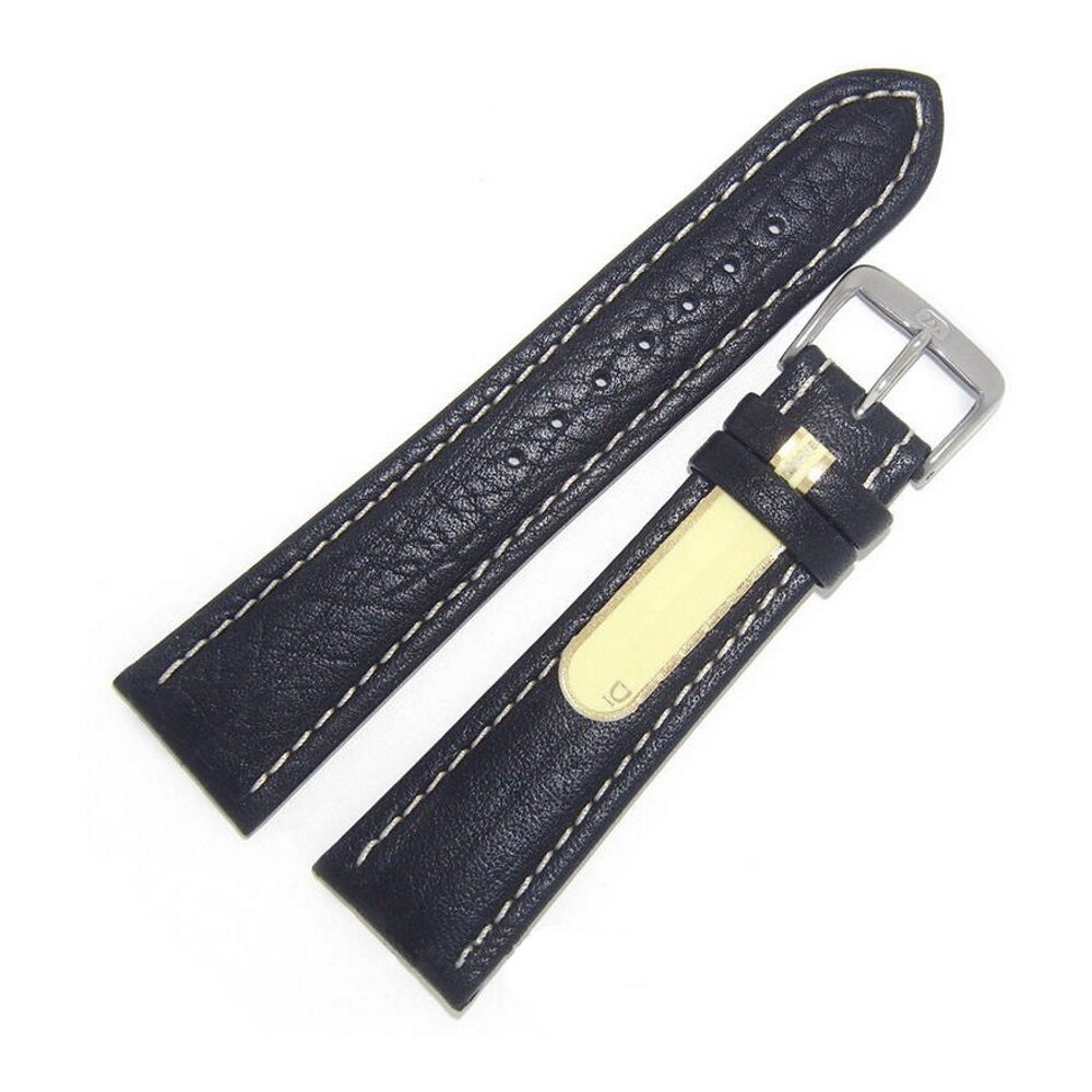 Curea de ceas Di-Modell Montana 1655-10202, 20mm, Negru, catarama argintie