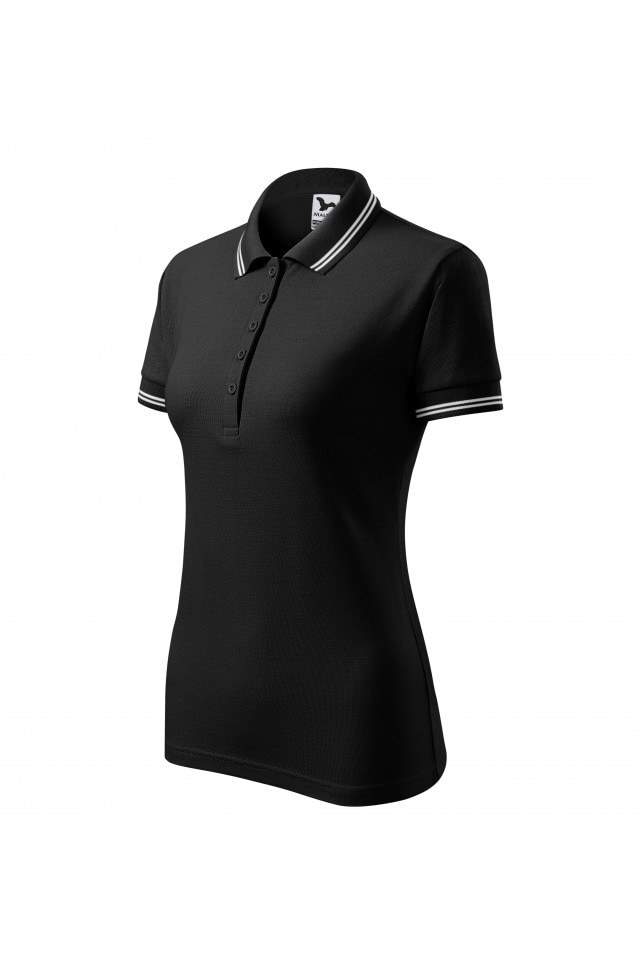 Tricou polo pentru dama, Negru, 220-01, Negru